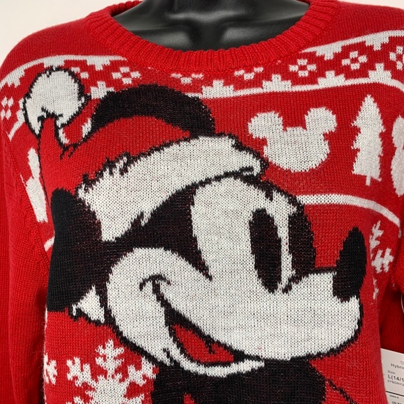 Disney Girls Christmas Sweater Mickey Mouse - Picture 2 of 7